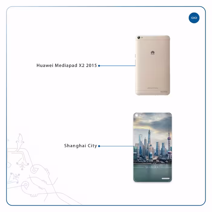برچسب پوششی ماهوت مدل Shanghai City مناسب برای تبلت هوآوی Mediapad X2 2015