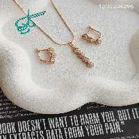 خرید نیمست زنانه ژوپینگ توپی نگین دار طلایی رنگ ثابت آبکاری شده ضد حساسیت کیفیت عالی کد 1715420 - ردگل