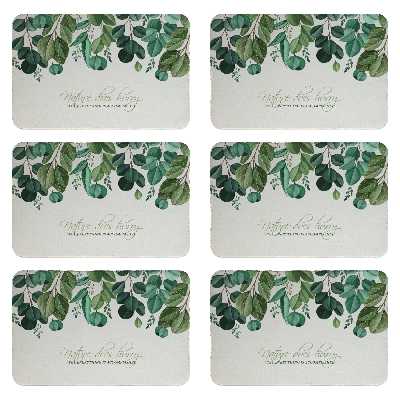 زیربشقابی طرح برگ کد 8119 بسته 6 عددی