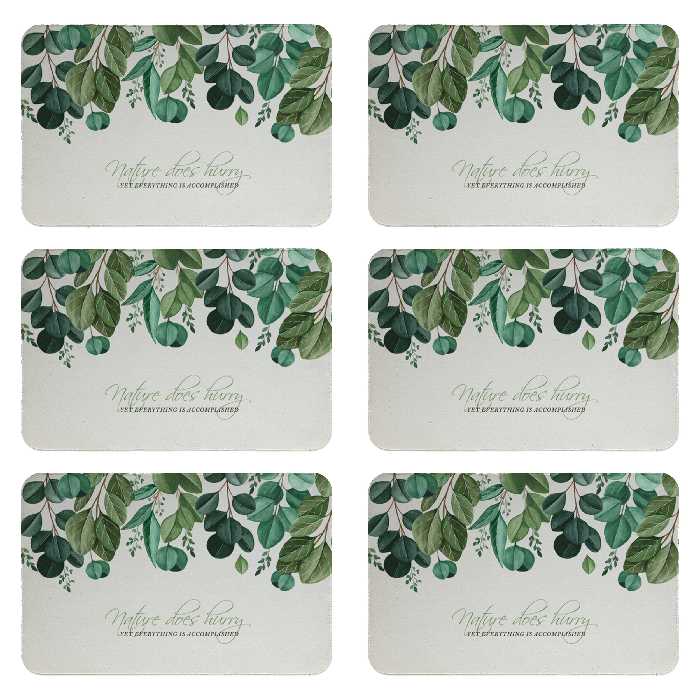 زیربشقابی طرح برگ کد 8119 بسته 6 عددی