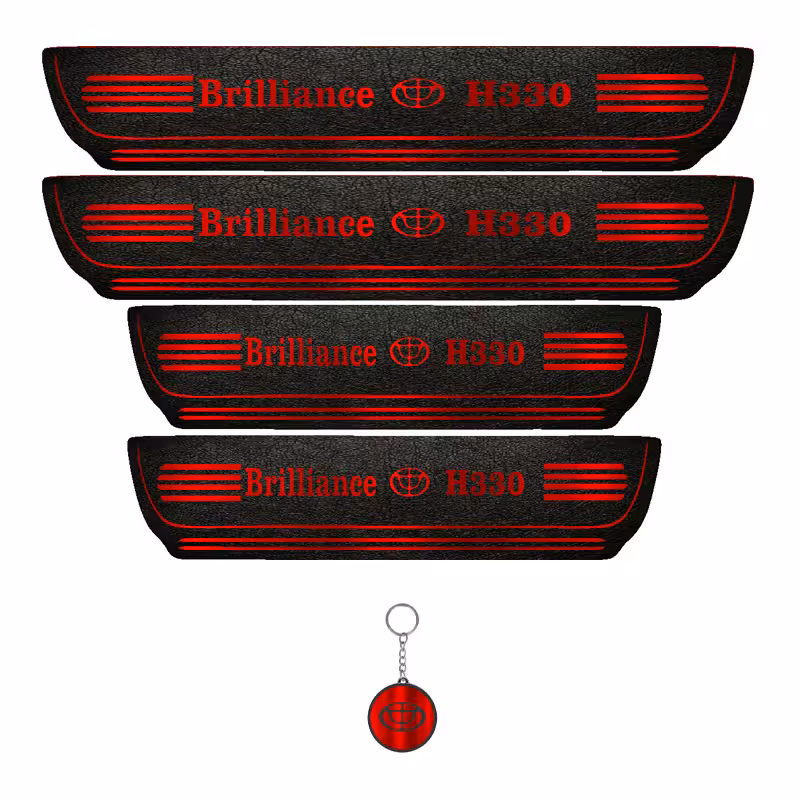 برچسب پارکابی خودرو لندمون کد LM015 MR مناسب برای برلیانس H330 به همراه جاکلیدی مجموعه 4 عددی