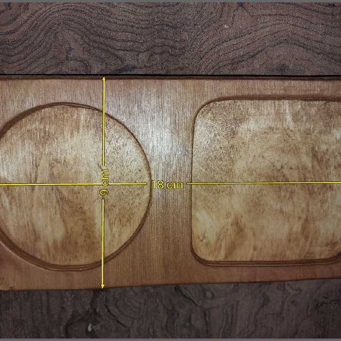 زیرلیوانی همراه با بشقاب پذیرایی چوبی ساخته شده از پلای وود کاملا محکم و بادوام و ضدآب و پوشانده شده از روغن کاملا گیاهی