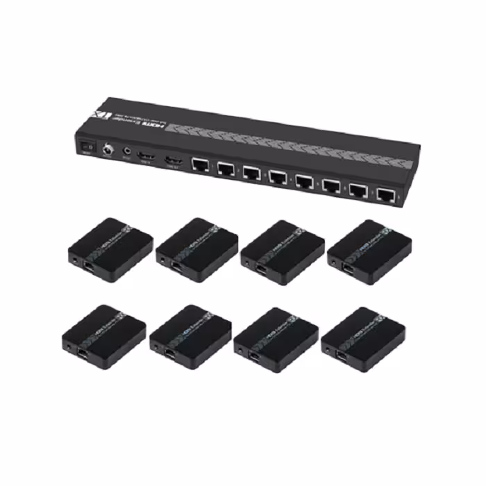 اسپلیتر اکستندر 1 به 8 HDMI ویکینگ مدل V-King VK-E18T HDMI Extender Splitter