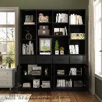 کتابخانه قفسه ای چوبی