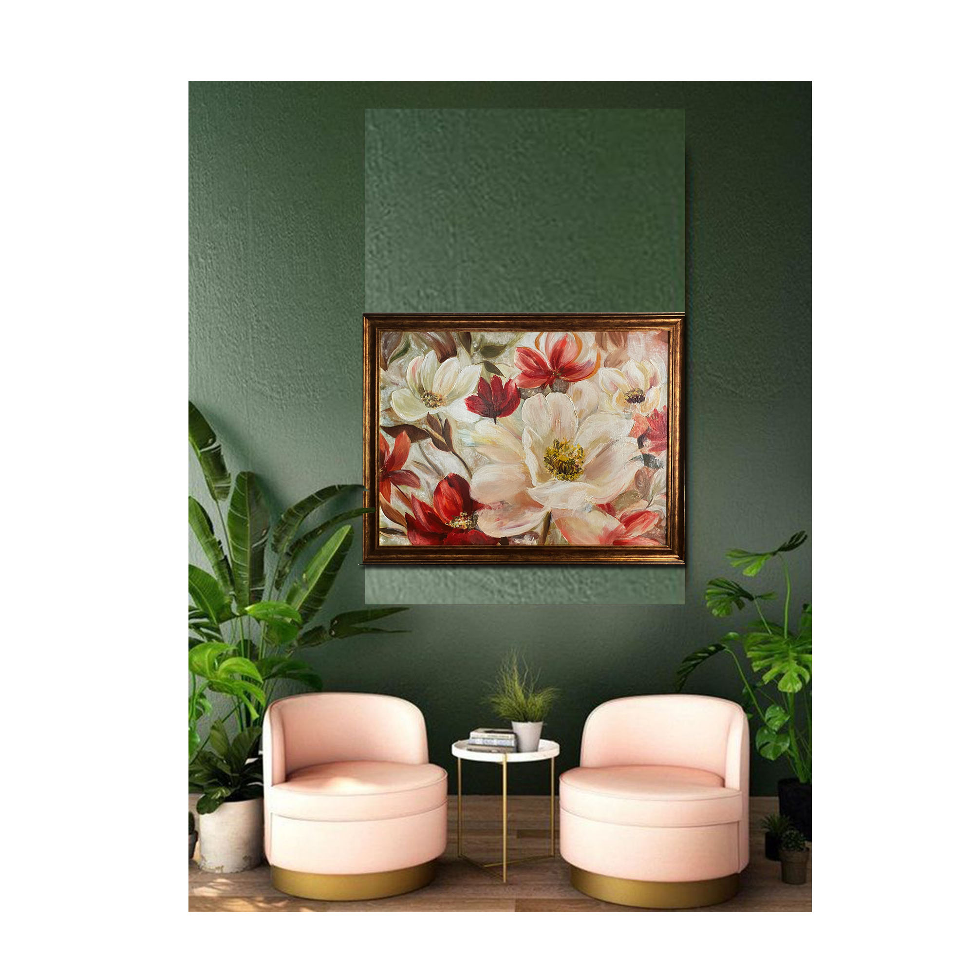 تابلو نقاشی طرح گل کد F-6277