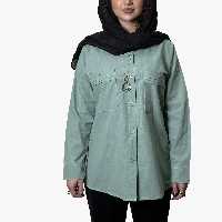 قیمت و خرید شومیز لنین اسلپ دوجیب پیلیسه light green کد 1861 - ریوروبه