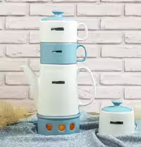 ست چای خوری پیزا سفید آبی