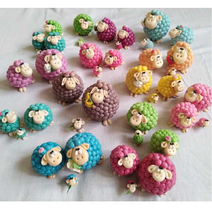 مجسمه طرح گوسفند مدل TA03 مجموعه 3 عددی