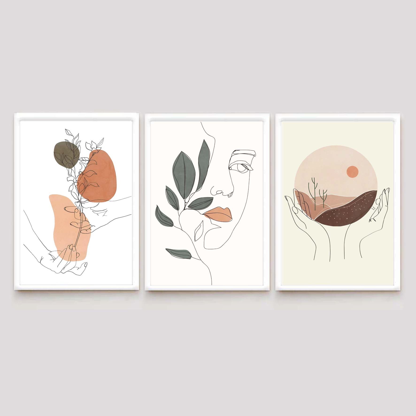 تابلو مدل دکوراتیو خطی کد 123 مجموعه سه عددی