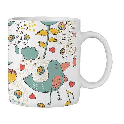 ماگ طرح نقاشی پرنده کد 100098