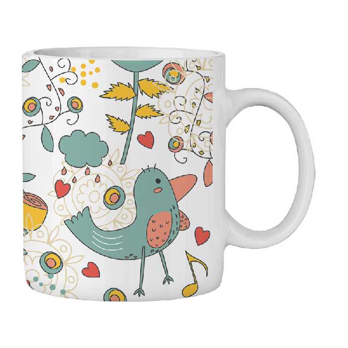 ماگ طرح نقاشی پرنده کد 100098