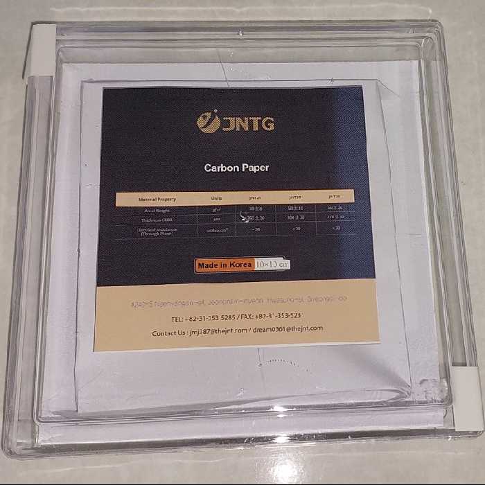 کاغذ کربنی ( carbon paper) شرکت JNTG  کره جنوبی سایز  10در10 سانتی متر