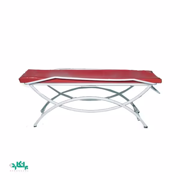 تخت معاینه پایه هلالی بالشت دار پایه لوکس