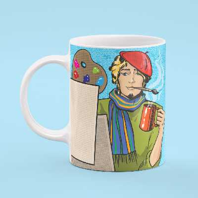 ماگ طرح پاپ آرت کد 95