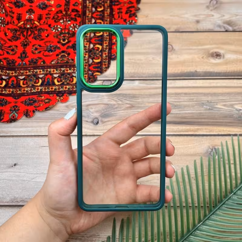 قاب گوشی Galaxy A73 سامسونگ اورجینال دورسیلیکونی شفاف  سبز کد 31934