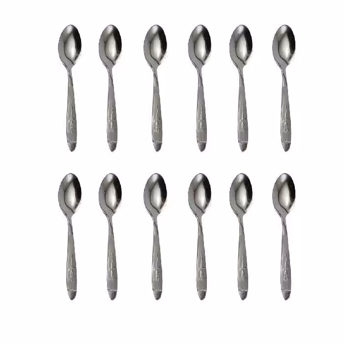 قاشق چای خوری مدل میخک بسته 12 عددی