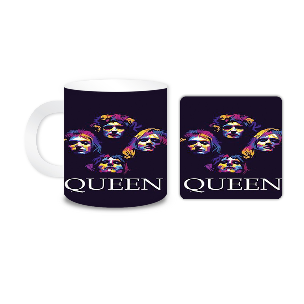 ماگ مدل QUEEN کد 1203 به همراه زیر لیوانی