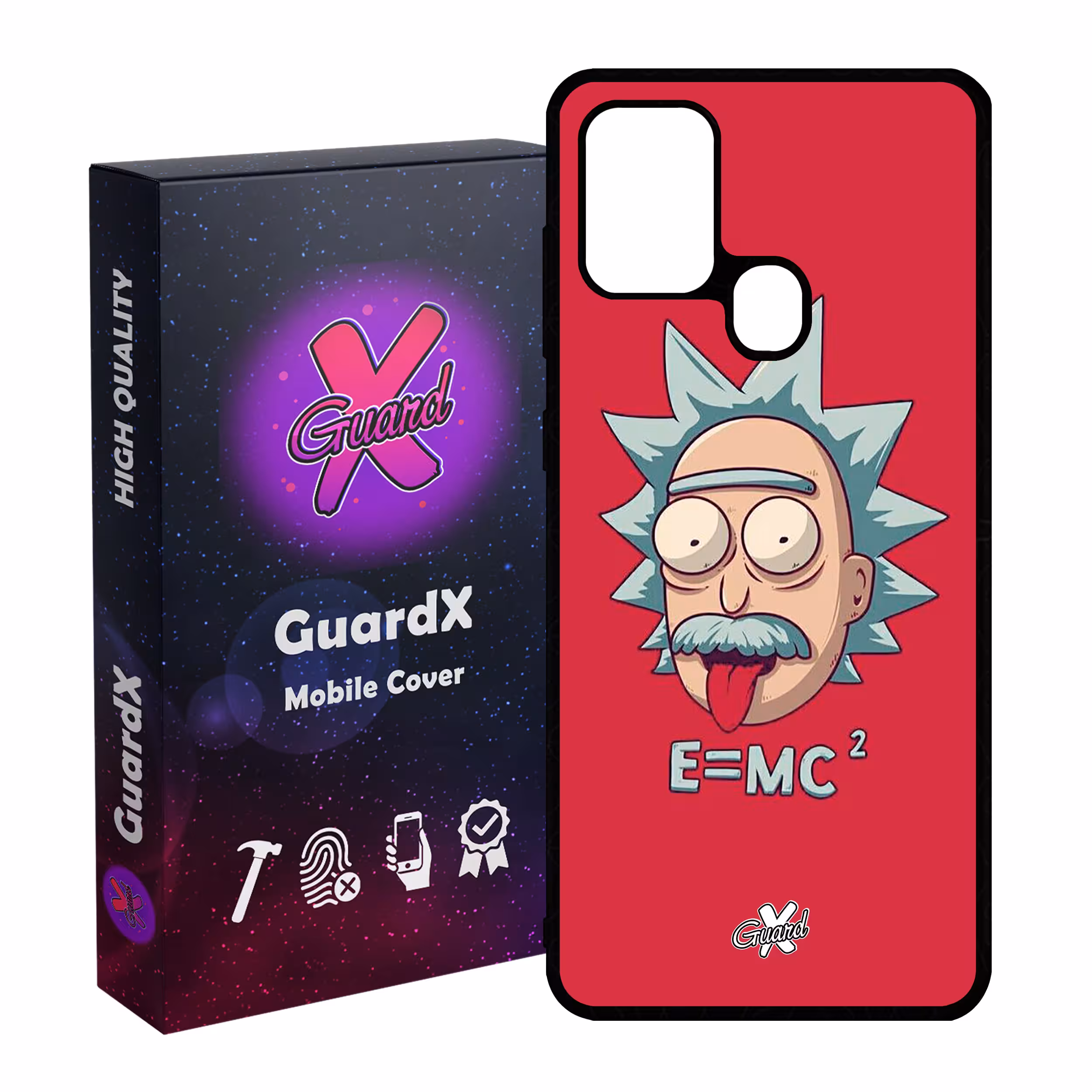 کاور گارد ایکس طرح Rick and Morty مدل Glass10046 مناسب برای گوشی موبایل سامسونگ Galaxy A21s