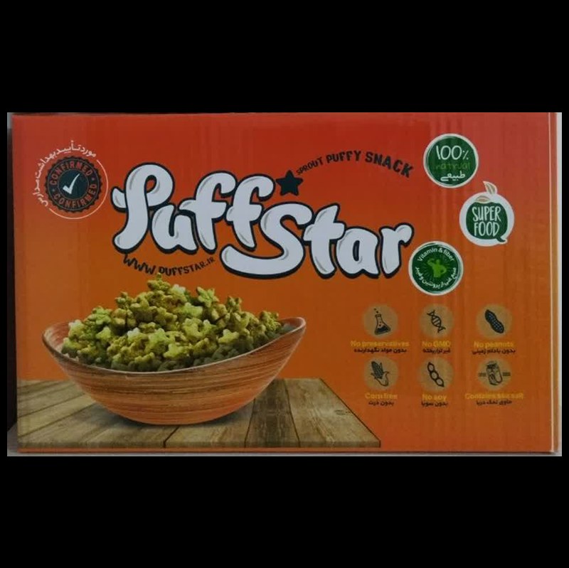 پفک پف استار چهارجوانه با طعم پنیری- 2000 گرمی (2کیلویی)