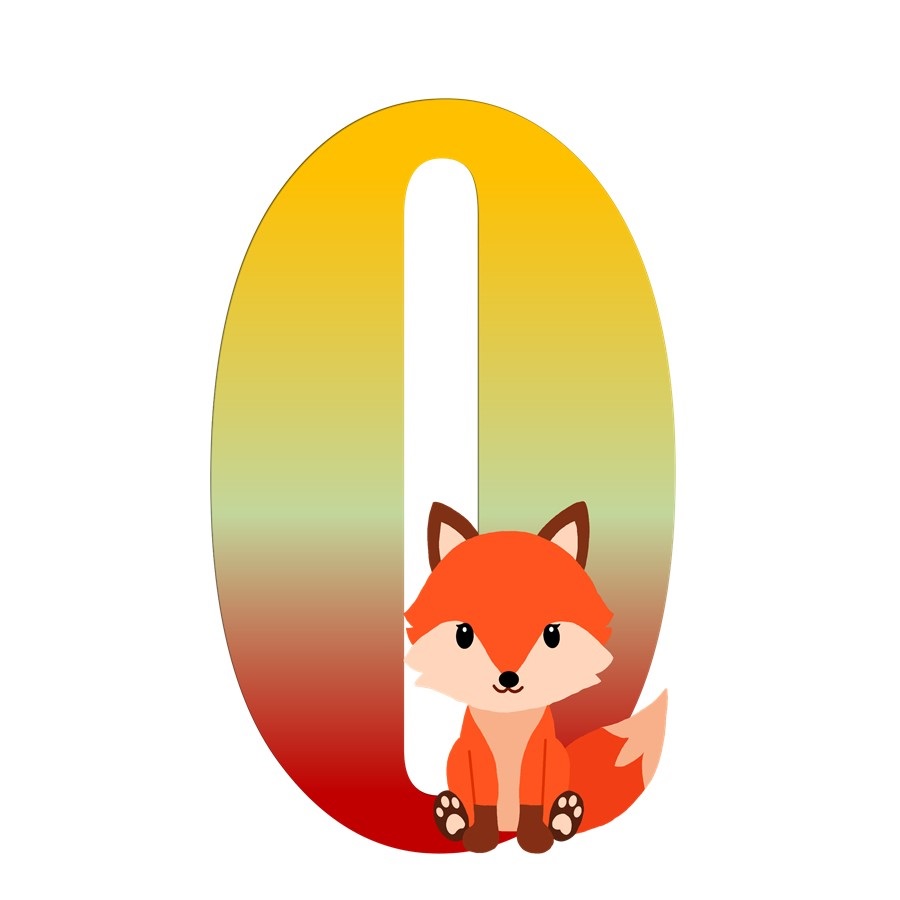 استند رومیزی تولد طرح عدد 0 مدل روباه