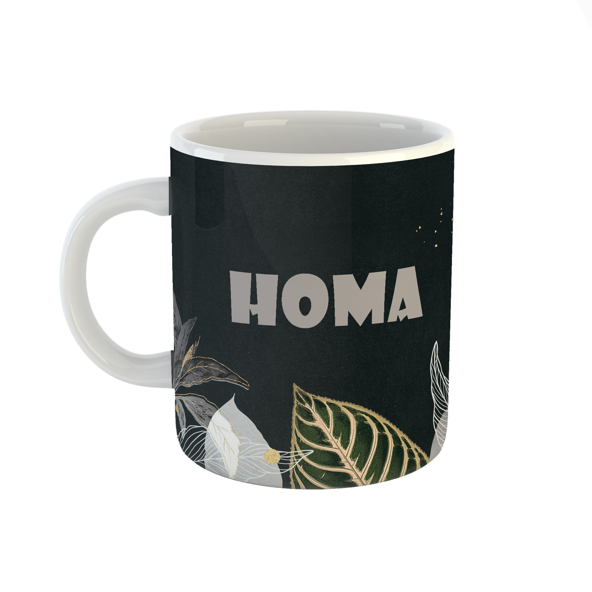 ماگ طرح اسم هما مدل برگ کد 472