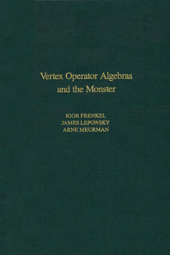 خرید و دانلود نسخه کامل کتاب Vertex operator algebras and the monster