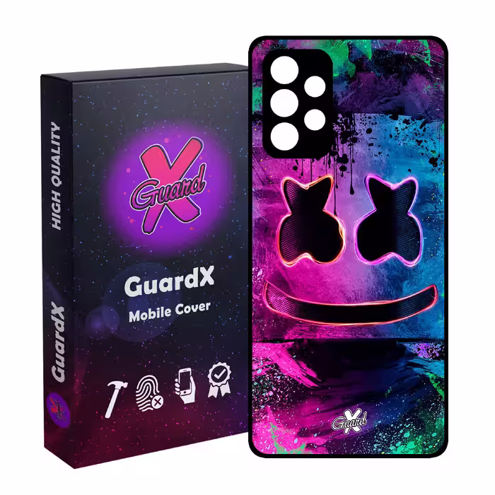 کاور گارد ایکس طرح Marshmello مدل Glass10028 مناسب برای گوشی موبایل سامسونگ Galaxy A32 4G