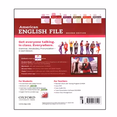 کتاب American English File اثر جمعی از نویسندگان انتشارات الوندپویان 6 جلدی