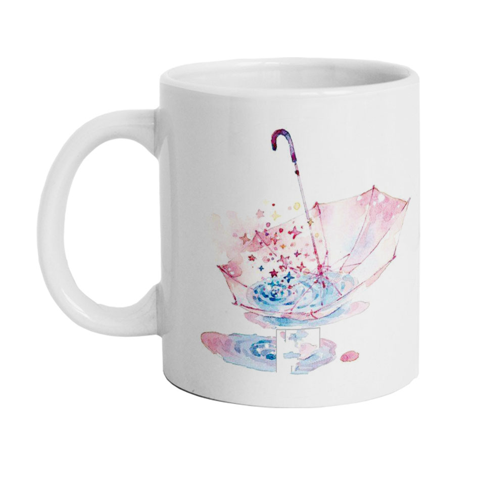 ماگ دارلی طرح چتر نقاشی مدل DarlyM555