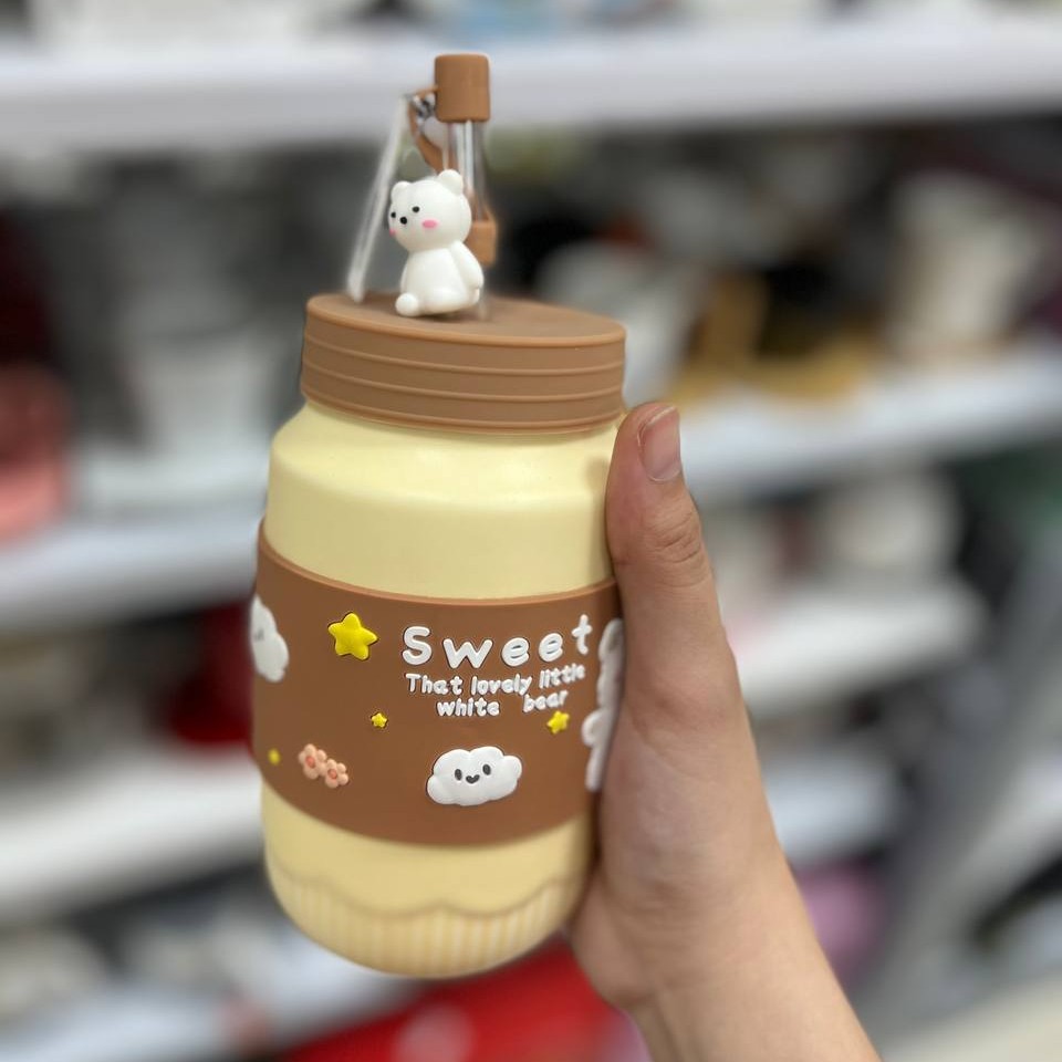 ماگ سرامیکی دور چرمی عروسکی نی دار  این کارو هیج جای دیگه پیدا نمیکنید خیلی خاصه 