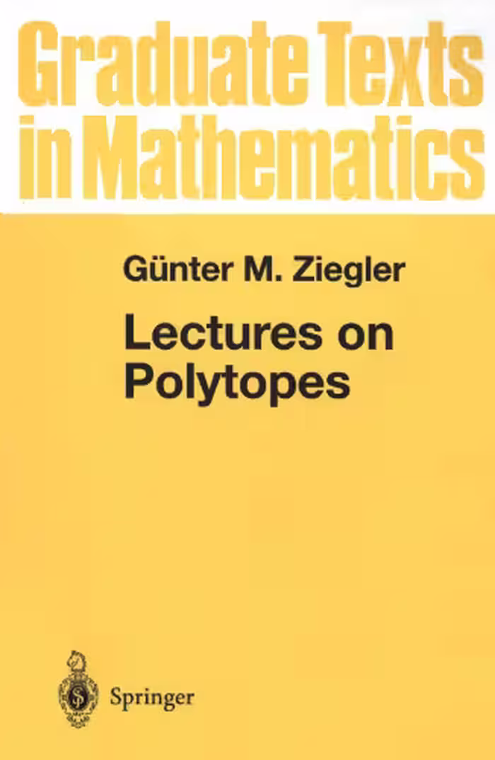 خرید و دانلود نسخه کامل کتاب Lectures on Polytopes: Updated Seventh Printing of the First Edition