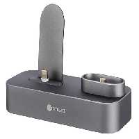 پایه شارژ آیفون و ایرپاد کوتتسی Coteetci 2 in 1 Aluminum Charging Base CS7205-GY