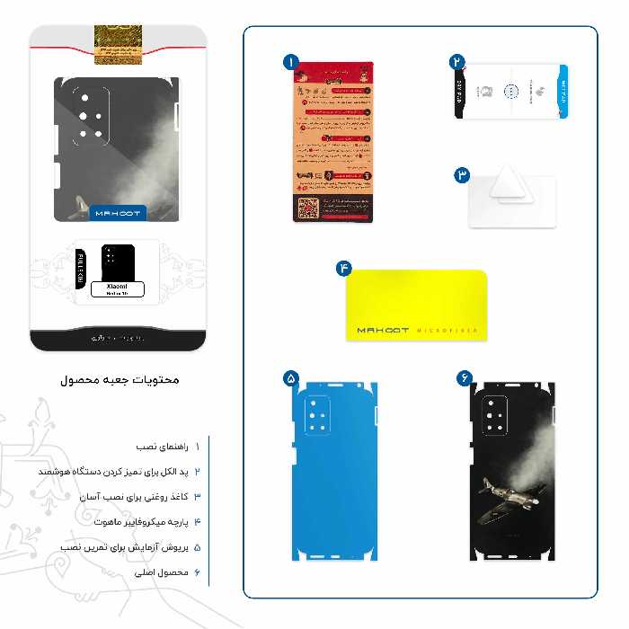 برچسب پوششی ماهوت مدل World-War-II-Aircraft-FullSkin مناسب برای گوشی موبایل شیائومی Redmi 10