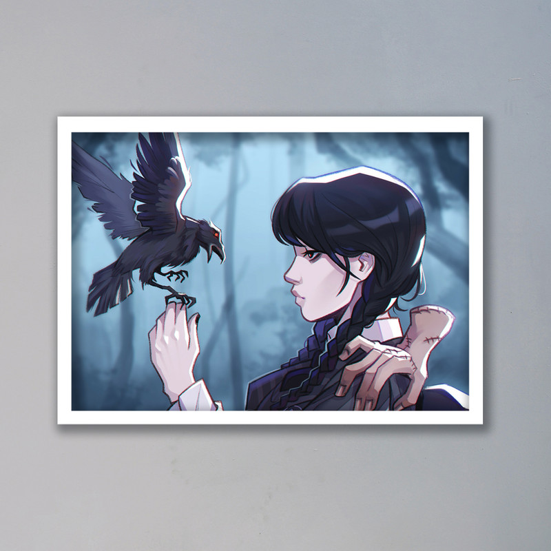 تابلو مدل ونزدی آدامز Wednesday Addams کد LAG10148 | دنیای قاب