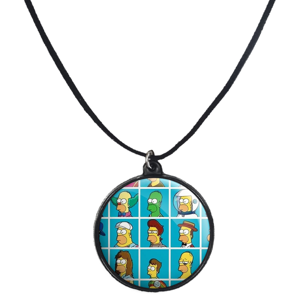 گردنبند پرمانه طرح سیمپسون ها کد pmb.21276 مدل دو طرفه