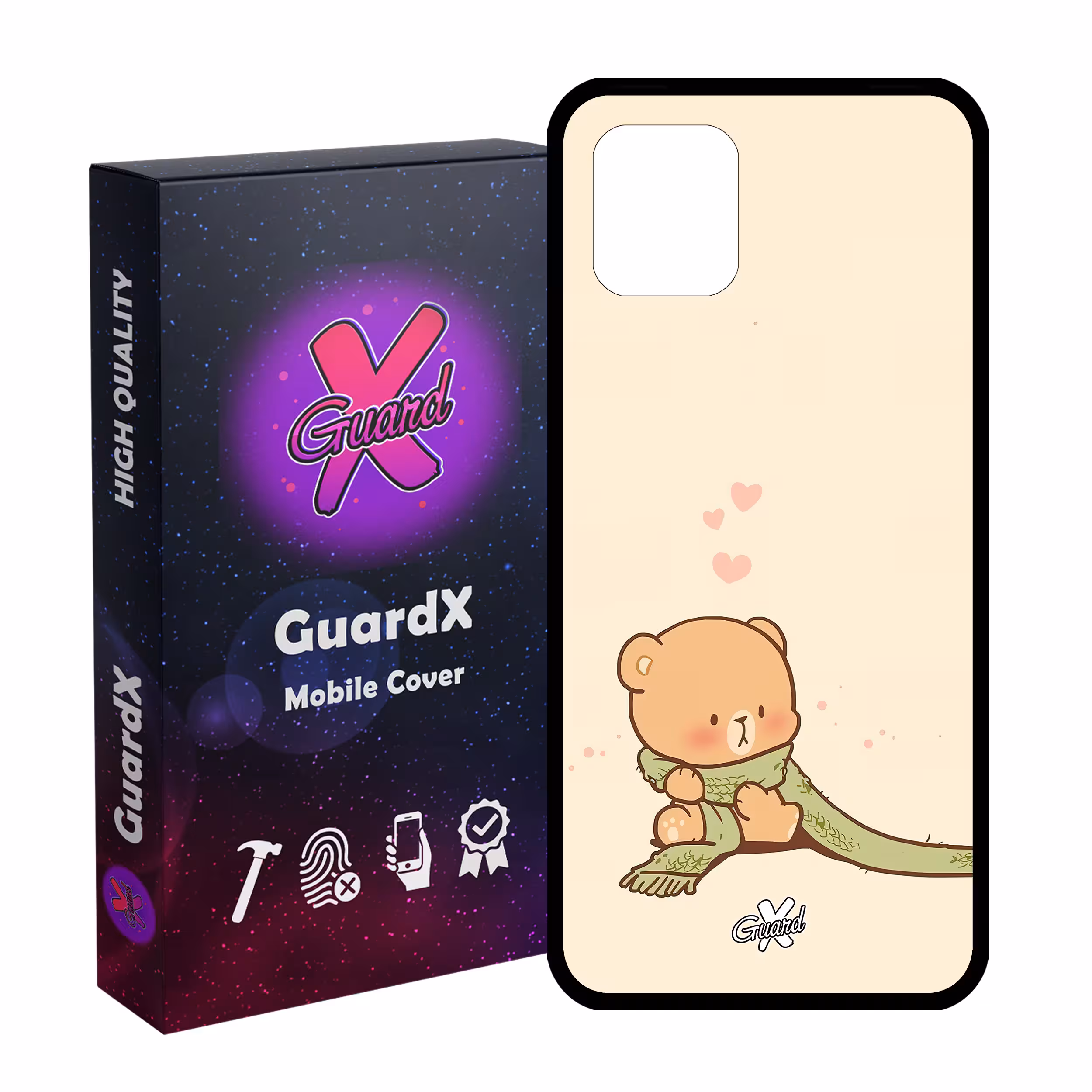 کاور گارد ایکس طرح خرس 1 مدل Glass10488 مناسب برای گوشی موبایل سامسونگ Galaxy Note 10 Lite / A81
