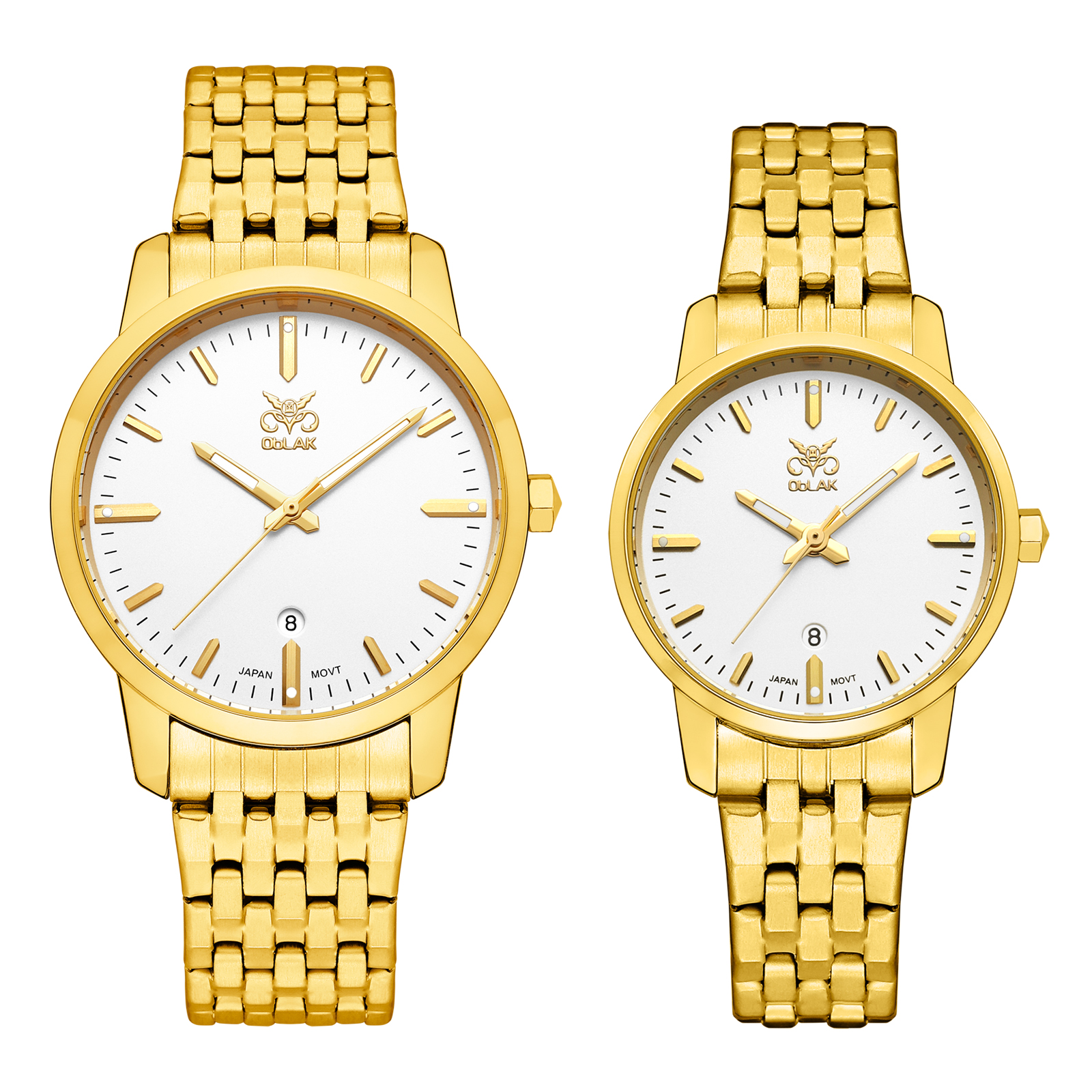 ست ساعت مچی عقربه ای زنانه و مردانه اوبلاک مدل 72701