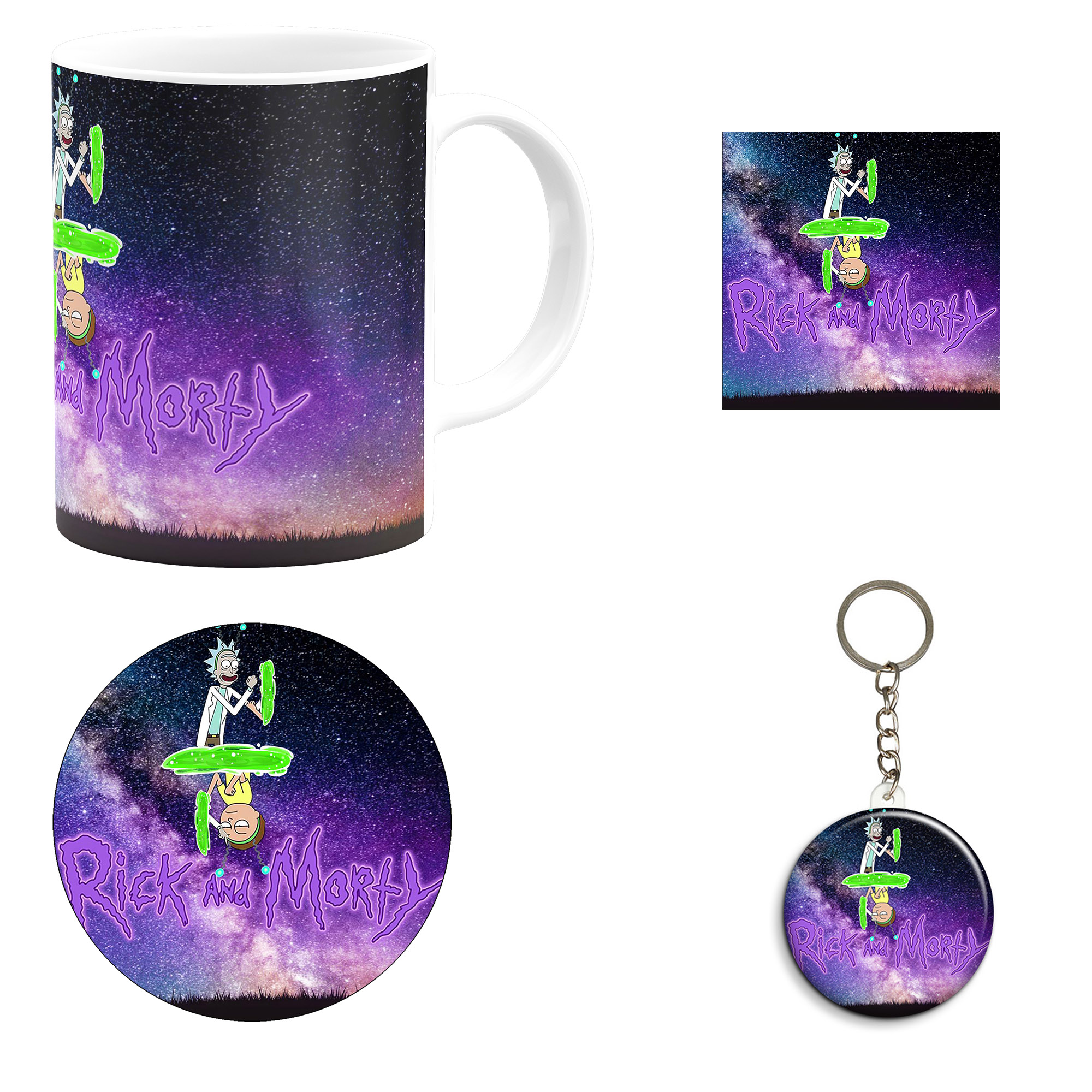 ست هدیه ماگ مدل انیمیشن ریک و مورتی کد M5