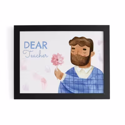 تابلو مدل دکوراتیو طرح هدیه روز معلم dear teacher