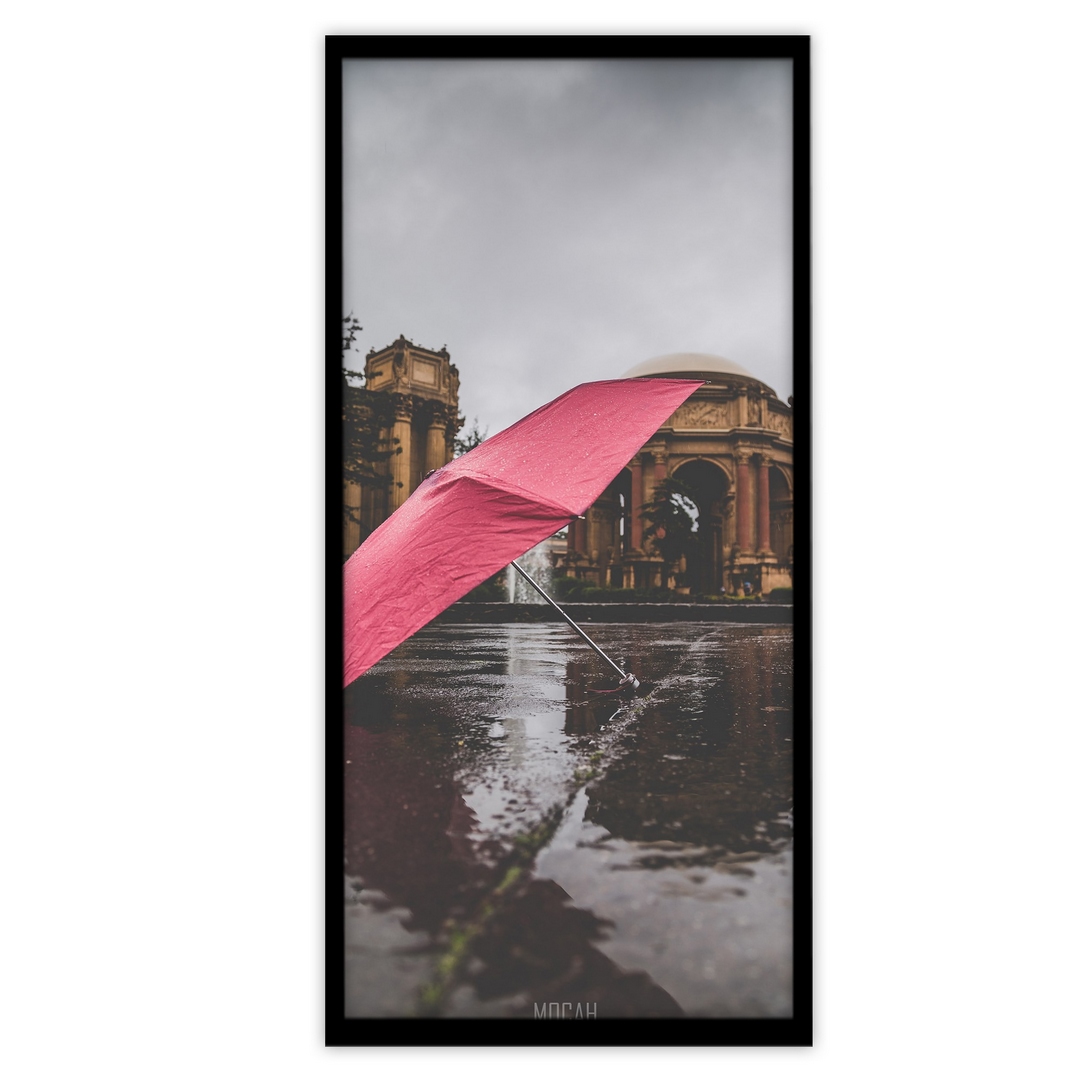 تابلو بکلیت طرح عکاسی هنری چتر و باران مدل B-S3195