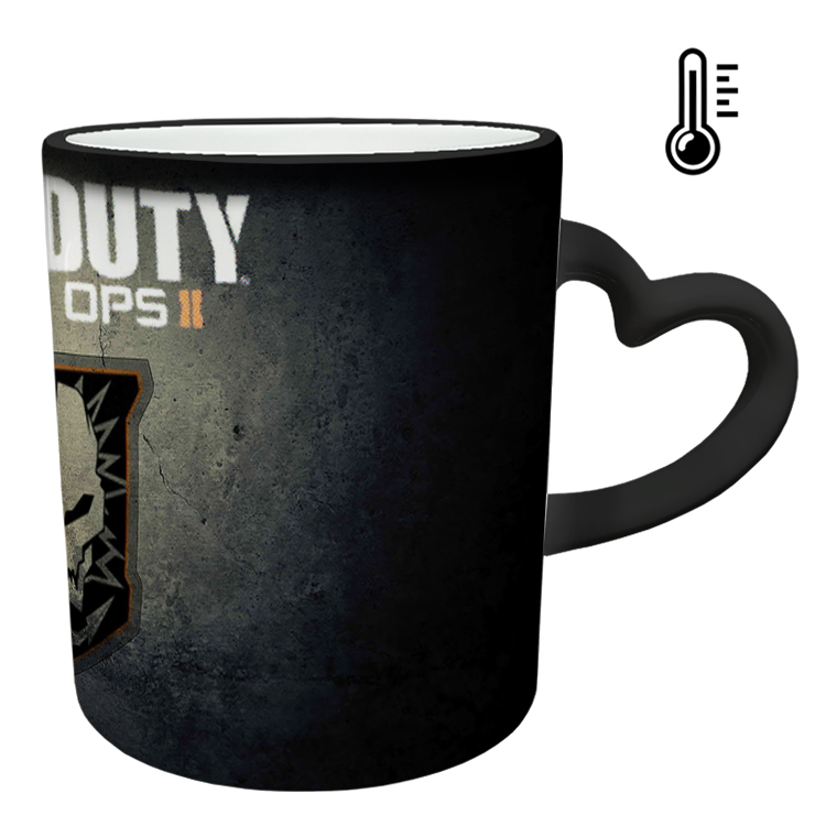 ماگ حرارتی مدل دسته قلبی طرح بازی کال آف دیوتی call of duty کد 2