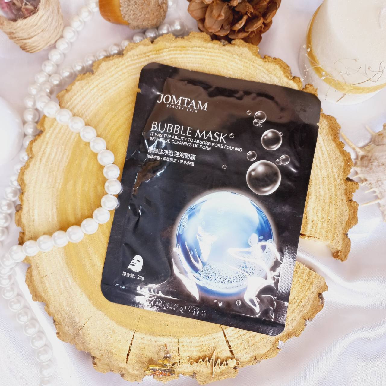 ماسک ورقه ای حبابی نمک دریایی JOMTAM  کد 3004