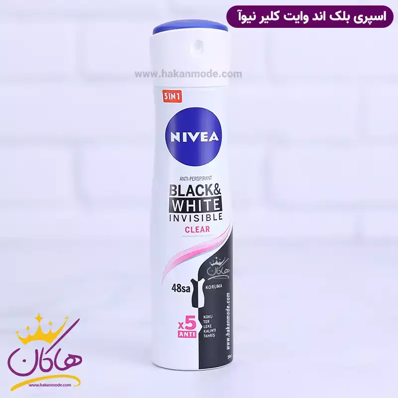 اسپری زنانه نیوآ مدل Black And White Clear حجم 150 میلی لیتر