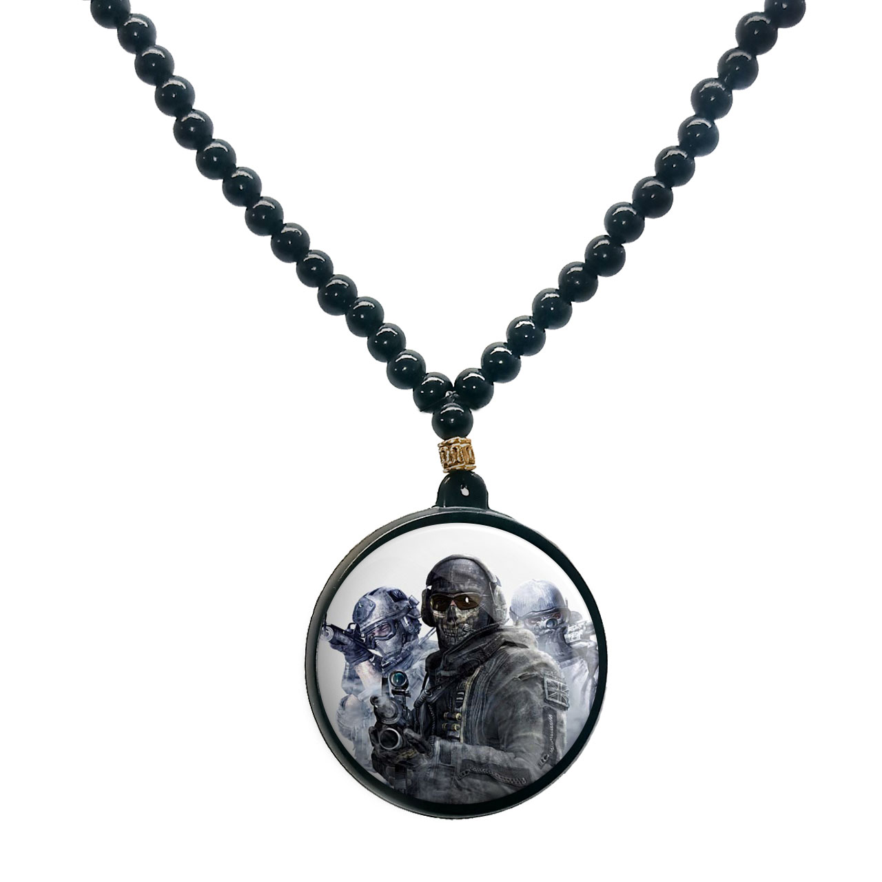 گردنبند پرمانه طرح call of duty کد pmd.2186 مدل دو طرفه