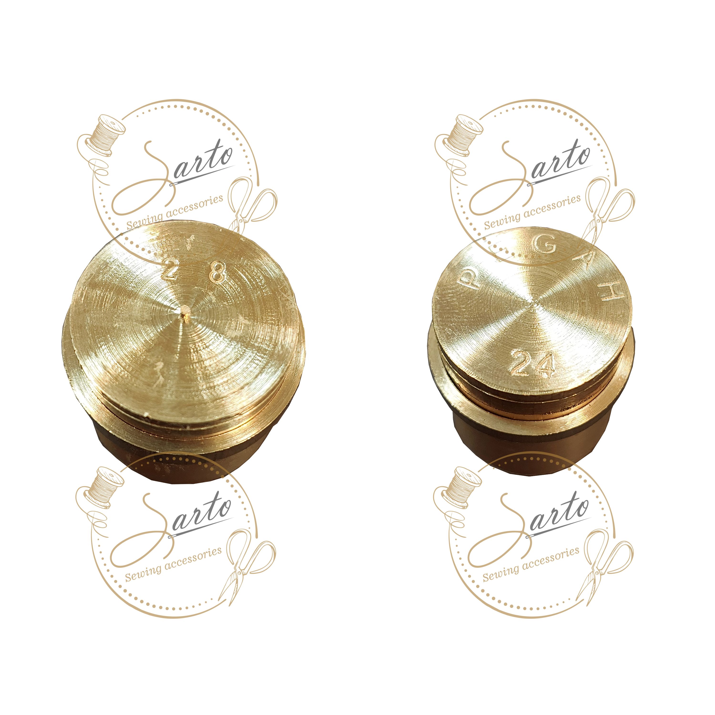 قالب دکمه شماره 28 و 24  بسته دوعددی مناسب برای دکمه زنی و دکمه پارچه ای