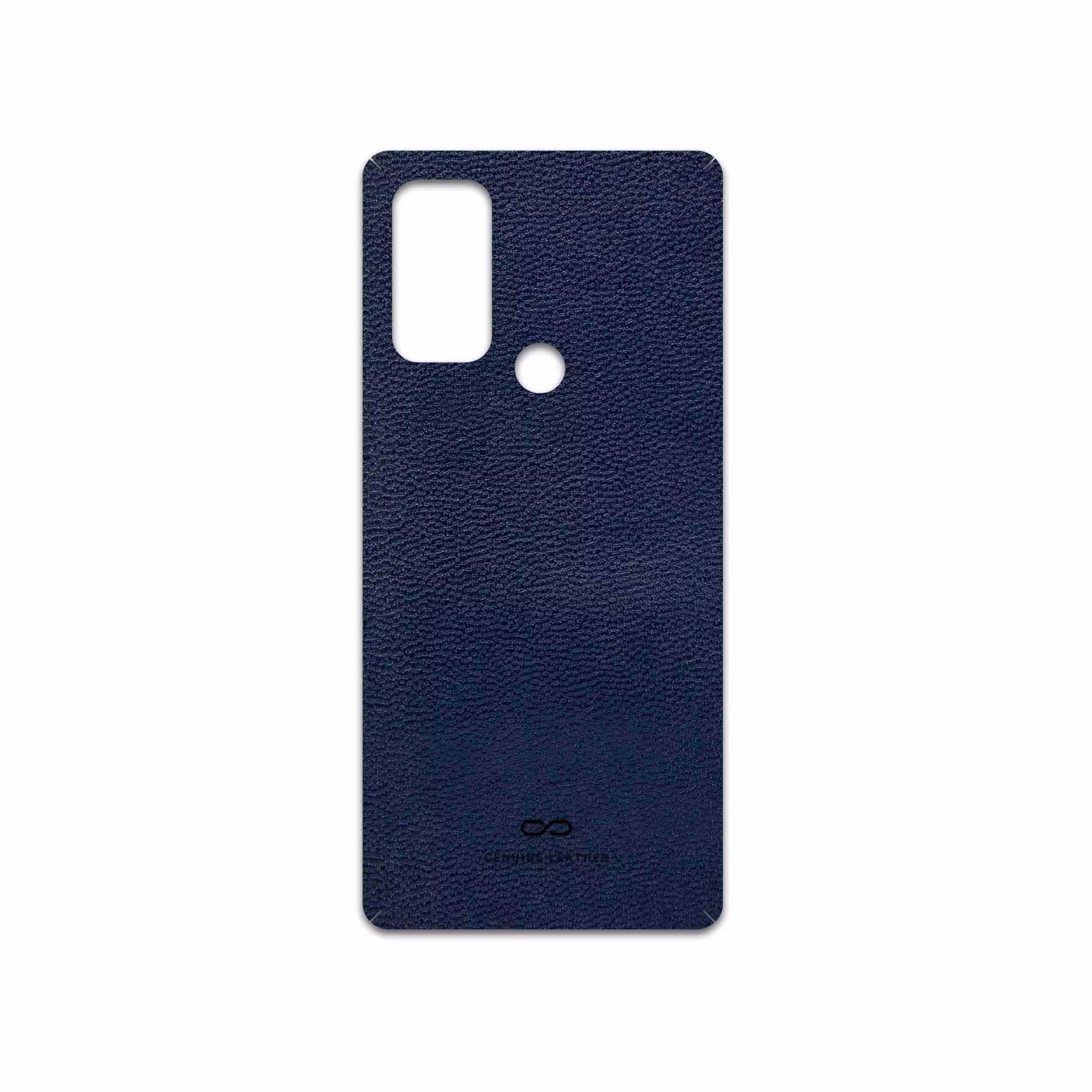 برچسب پوششی ماهوت مدل Deep-Blue-Leather مناسب برای گوشی موبایل موتورولا Moto G60S
