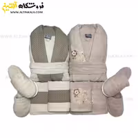 سرویس حوله عروس و داماد 10تکه گلدوزی سه بعدی برند NARMILA