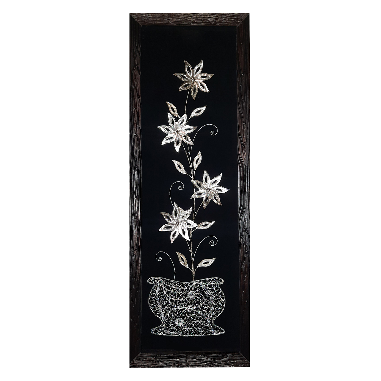  تابلو نقره طرح گل کد Si-3722