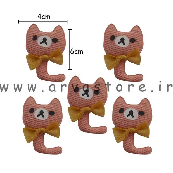 استیکر پارچه و لباس مدل تکه دوزی عروسکی کد 1 مجموعه 5 عددی