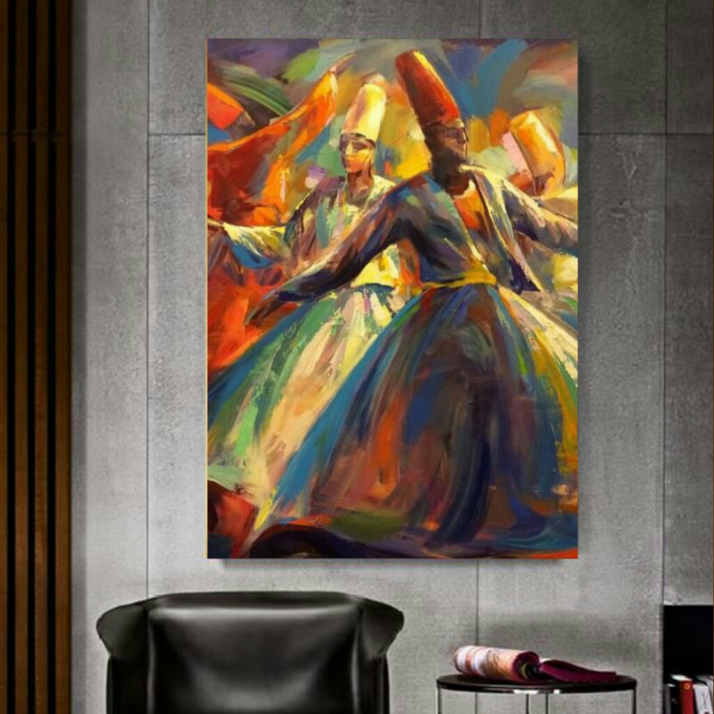 تابلو بوم طرح رقص سماع مدل TB129